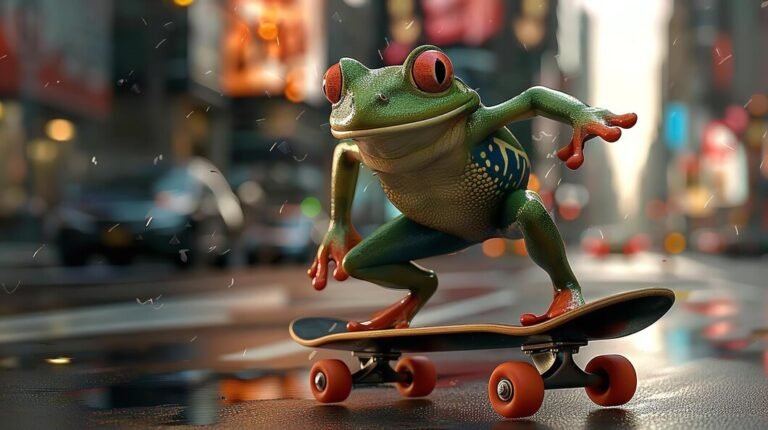 skateboard frog with a 40oz